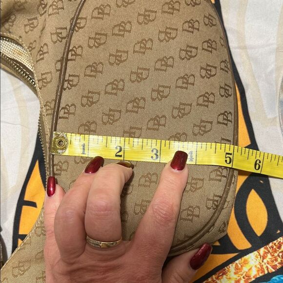 Dooney & Bourke Tan Mini Monogram Hobo Bag - Picture 13 of 14